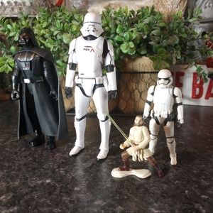 Star Wars Figure lot black series first order jet trooper storm Darth Vader obi